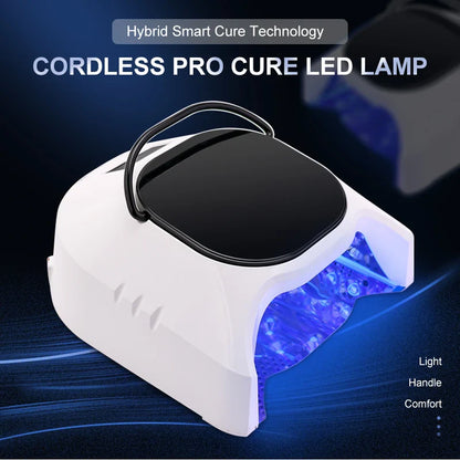 Advanced Mirror-Finish Dual Light Nail Lamp – 86W Rechargeable Portable LED UV Nail Machine