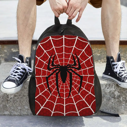 Custom Spider-Man Web Backpack – Water-Resistant School & College Bag for Men and Women