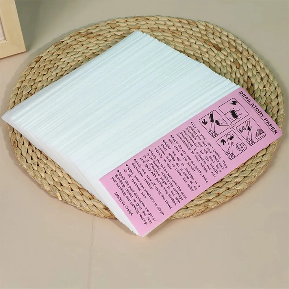 20/50/100PCS Professional Hair Removal Waxing Strips – Nonwoven Fabric Depilatory Papers for Leg Hair Removal