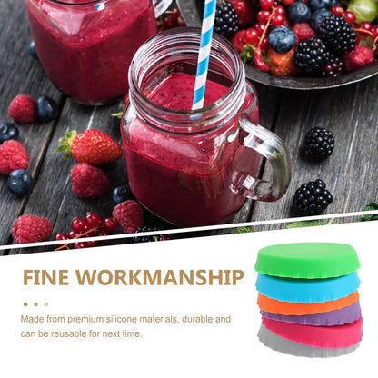 Reusable Beverage Can Covers - Silicone Soda Can Lids, Leak-Proof Sealing Protectors for Cans & Bottles