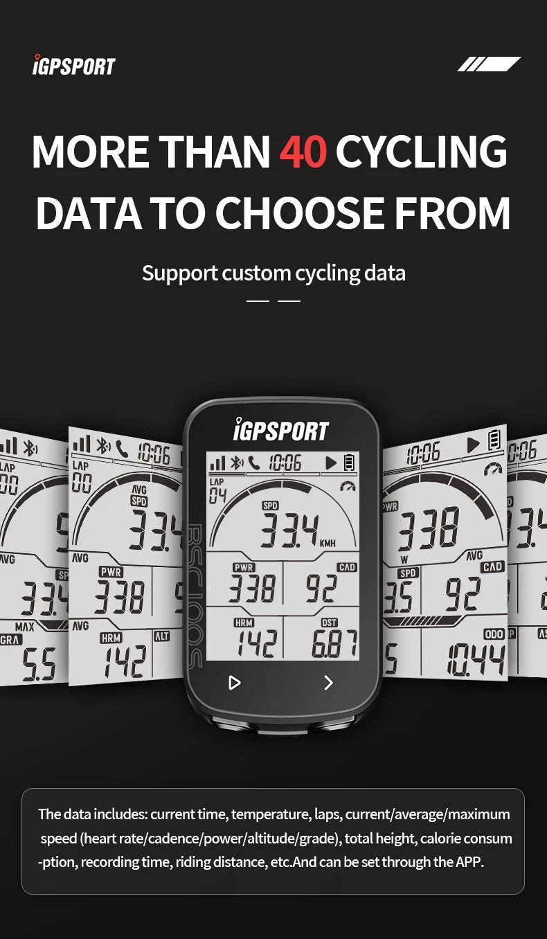IGPSPORT BSC100S GPS Bike Computer — Wireless Speedometer & Cycling Odometer