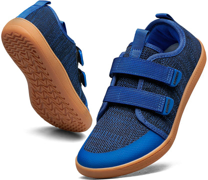 Kids Barefoot Sneakers – Breathable Wide Toe Knitted Mesh Shoes for Boys & Girls, Non-Slip Fashion Walking Cross Trainers