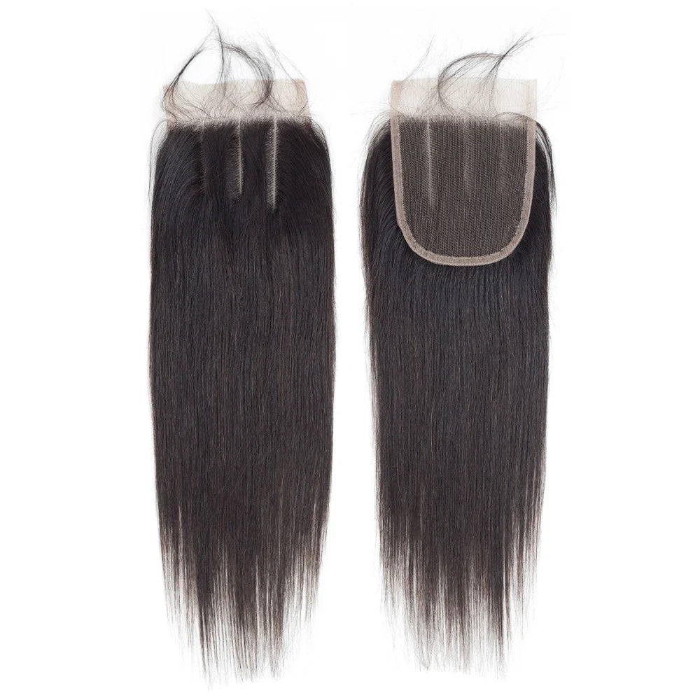 13x4 Transparent Lace Frontal – Brazilian Straight Human Hair Closure 4x4, 5x5, 6x6, 24 Inch for Women