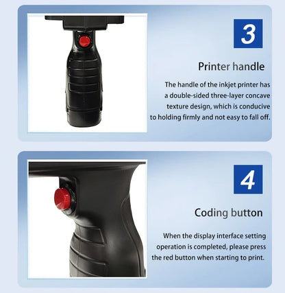 DCODE 1755PLUS Portable Handheld Inkjet Printer – 12.7mm Text, QR, Barcode, Logo & Date Printing Machine