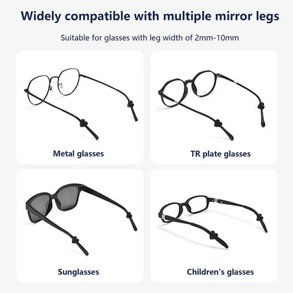 2 Pairs Heart Silicone Ear Hooks – Anti-Slip Eyeglasses Grip, Retainer Fastener Accessories