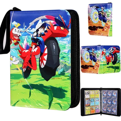 400PCS Pokémon Album Binder – PU Zipper Photo Card Holder for Trading Cards, Letters, and Collectible Hobby Folder
