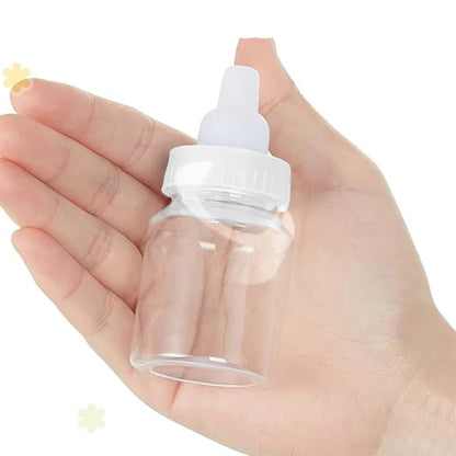 12Pcs Mini Feeding Bottles - Baby Shower Favor Candy Bottles for Birthday Gift Decor