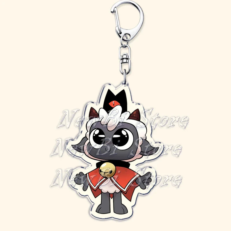 Funny Dark Video Game Sheep Keychain – Cute Lamb & Goat Bag Accessory Gamer Gift