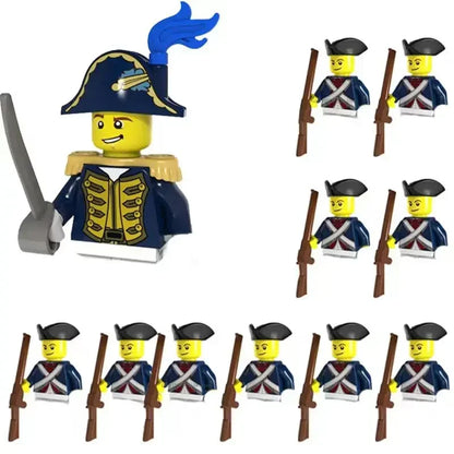 WW2 Mini Military Imperial Navy Soldier Building Blocks – Caribbean Pirates Figures Bricks Educational Toys for Boys, Christmas Gift