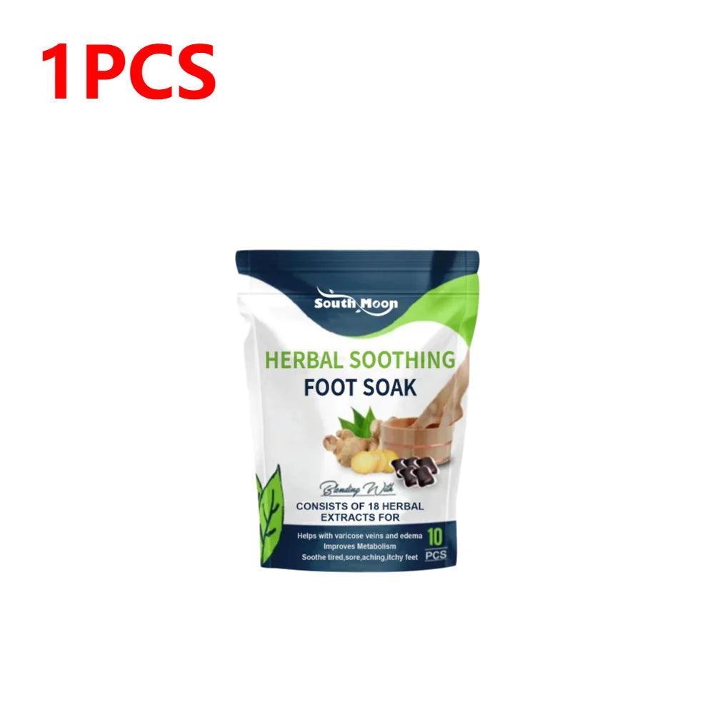 1-10 Bags Foot Bath Gel – Natural Herbal Foot Soak Beads for Detox, Dehumidification, Fatigue Relief & Leg Vein Repair