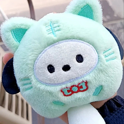 Sanrio Plush Doll Keychain Set – Melody, Cinnamoroll & Pochacco Cute Bag Pendant Gifts for Kids