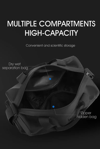 Zipper Large Capacity Oxford Travel Bag – Waterproof Fitness & Sports Luggage with Thickened Fabric