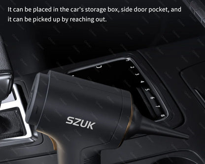 SZUK 98000PA Mini Car Vacuum Cleaner — Powerful Handheld Wireless Portable Cleaner with Strong Suction