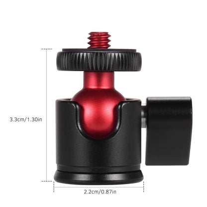 Andoer Mini Tripod Ball Head with 360° Swivel, U-Shaped Slot Design, Rotatable for DSLR Camera and Tripod