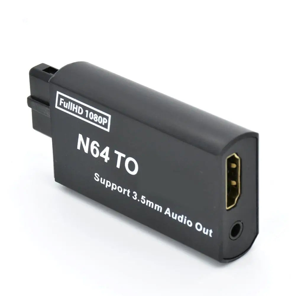 N64 to HDMI Converter Adapter — Plug & Play for N64/SNES/NGC (PAL/NTSC) with 3.5mm Audio Output