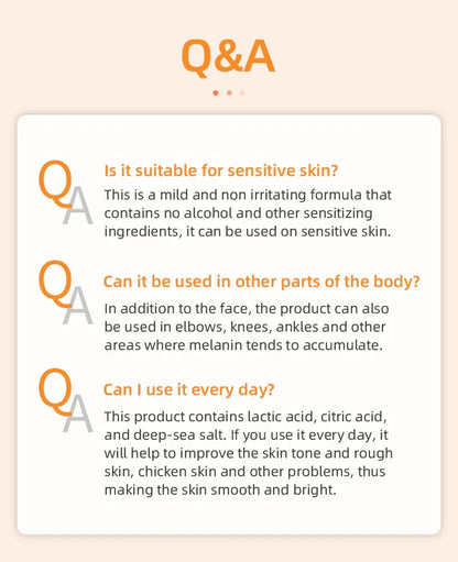 Orange Exfoliating Gel — Dead Skin Spot Remover, Brightening Peeling Scrub with Hydrating Moisturizer, 50g Korean Skin Care