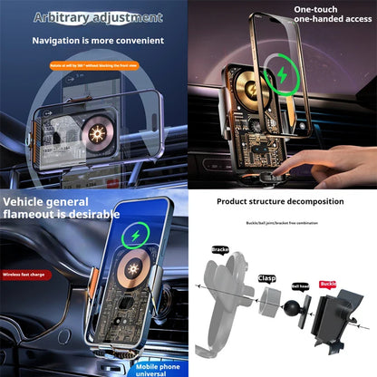 Honda Civic 11th Gen 2022–2023 Car Phone Holder Fixed Bracket Base – 17mm Non-Blocking Air Vent Interior Mount Accessory