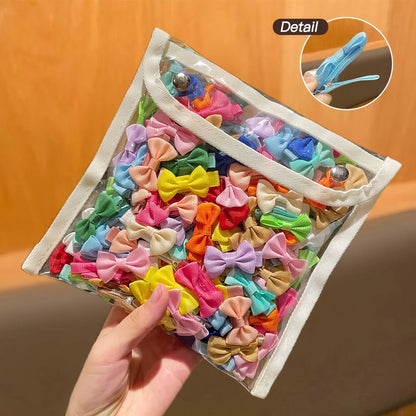 30PCS Women’s Bow Hairpin Clips – Colorful Cute Duckbill Hair Accessories for Daily Use & Gifts