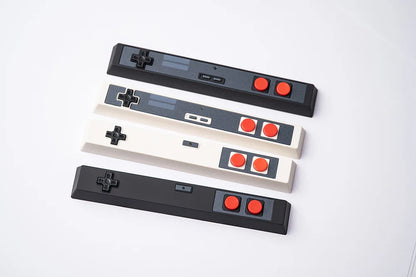 Retro Gamepad Keycap 6.25u Spacebar – Artisan ABS Keycap for MX Switches, Black & White for Mechanical Gaming Keyboards