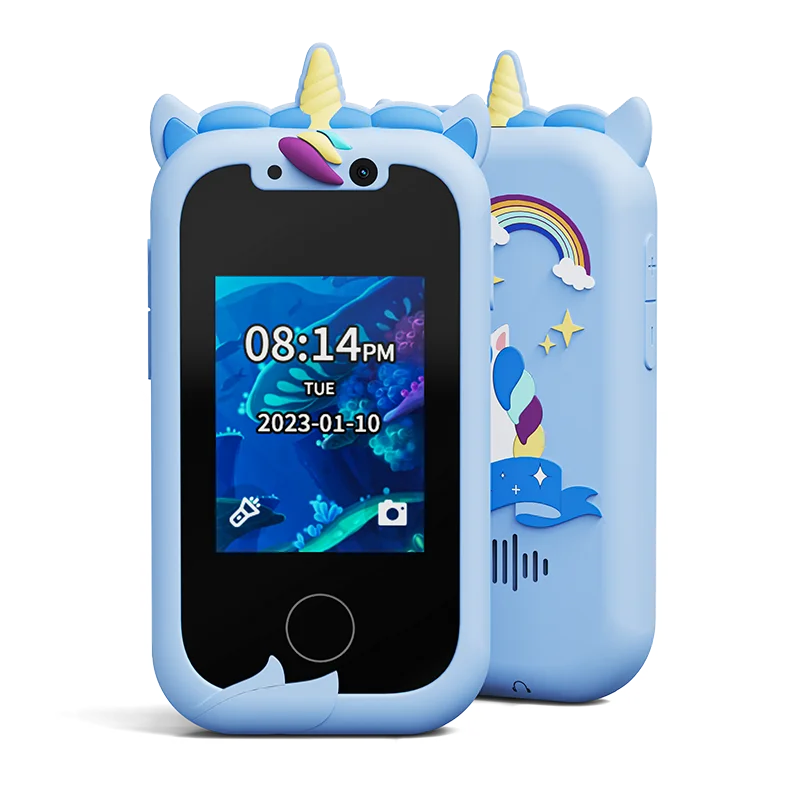 Children's Educational Phone Toy – Musical Unicorn Baby Mobile with Selfie Camera, 512MB TF Card, Birthday Gift for Babies