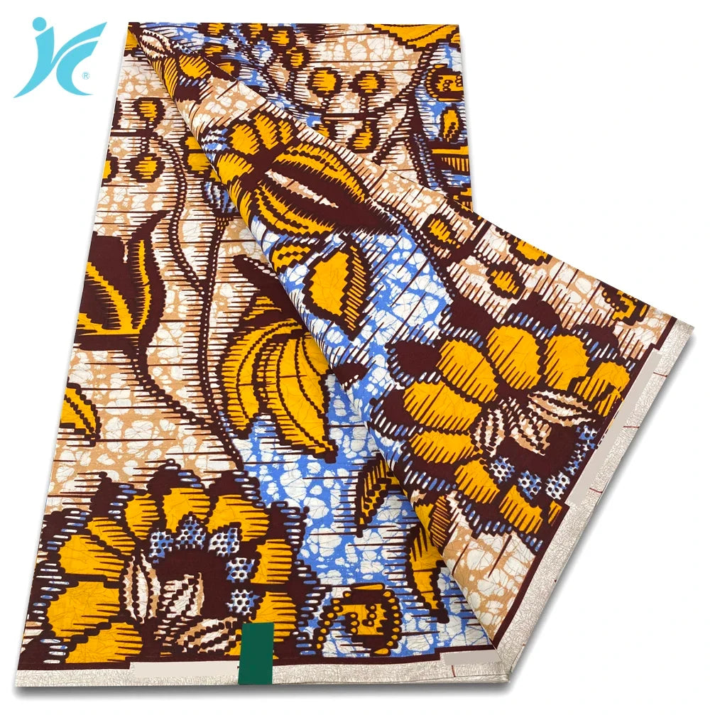 African Real Wax Print Fabric - 100% Cotton Ankara Sewing Material Wholesale Quality
