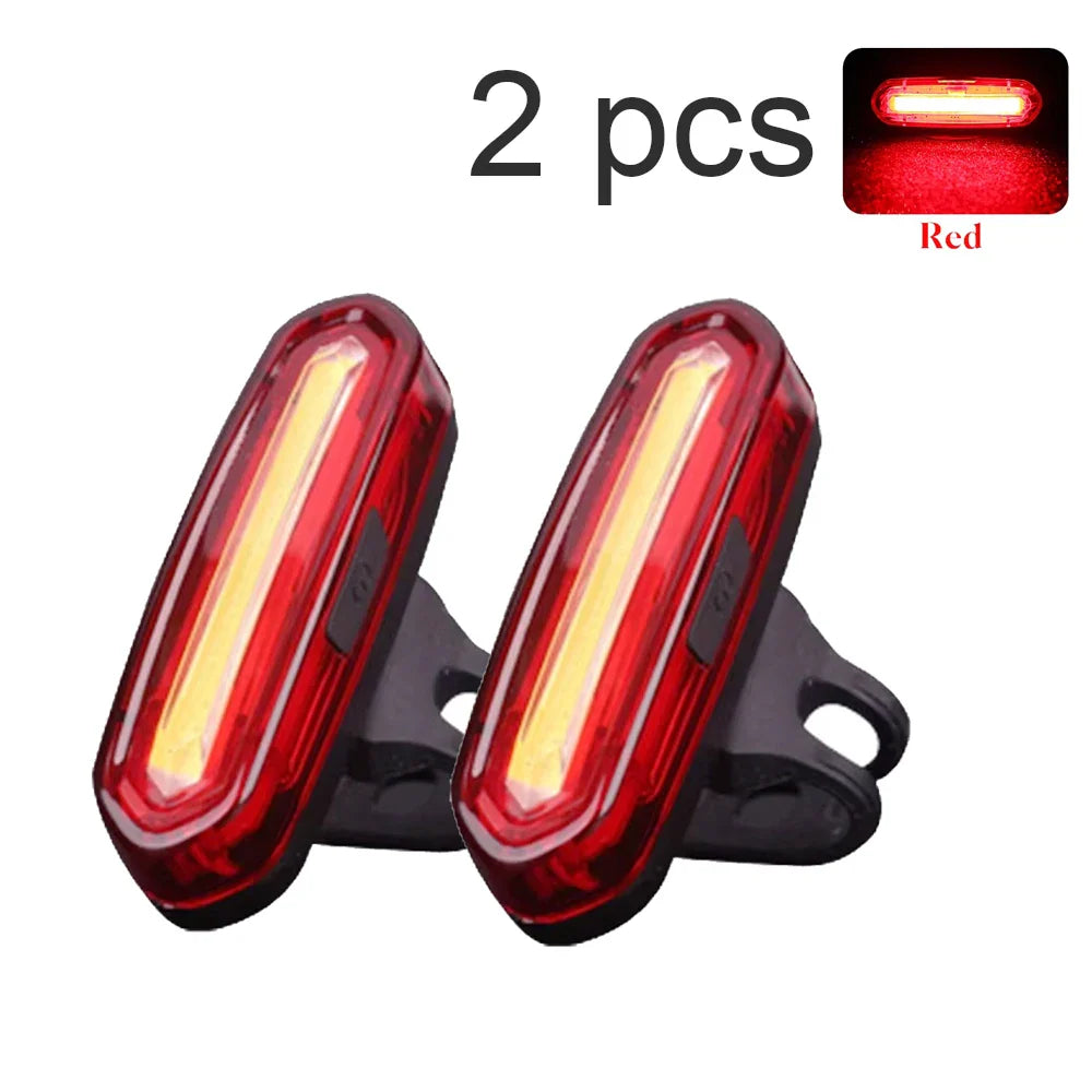 USB Rechargeable Bicycle Taillight – MTB Red LED Rear Cycling Warning Light for Mountain Bike Safety Lamp