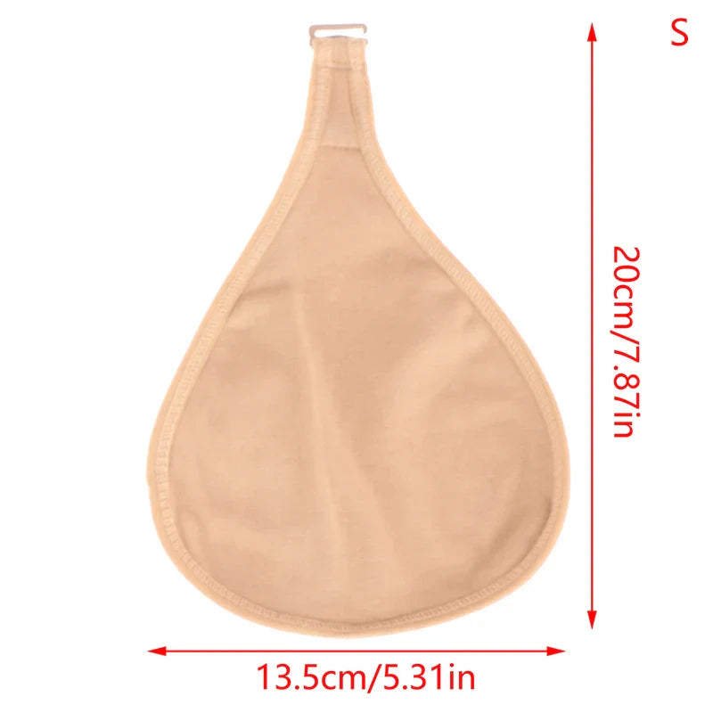 Women Silicone Breast Forms Cover with Cotton Pocket – Mastectomy Prosthesis Protective Triangle Inserts