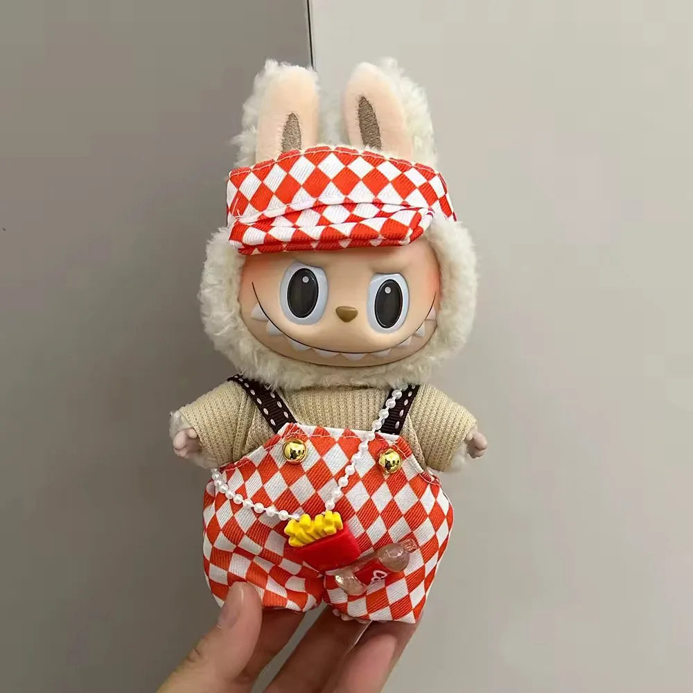 Plush Doll Clothing Set — Trendy Outfit Accessories for Labubu Dolls, Perfect Girl Gift
