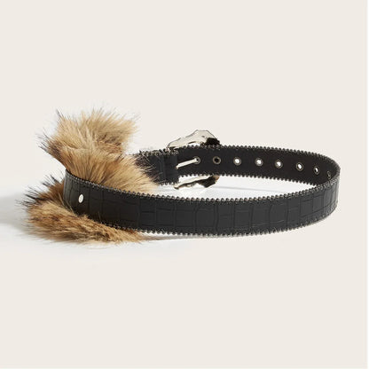 Unisex Jeans Belt — Goth Y2K Designer Punk Accessory, High-Quality Luxury Black Waistband 3.8cm for Men & Women