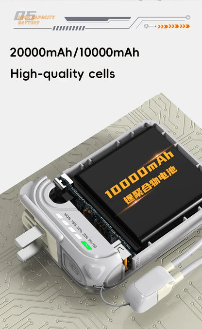 20000mAh Magnetic Wireless Power Bank – 10000mAh Portable Fast Charging Stand with USB Cable for iPhone, Samsung, Xiaomi