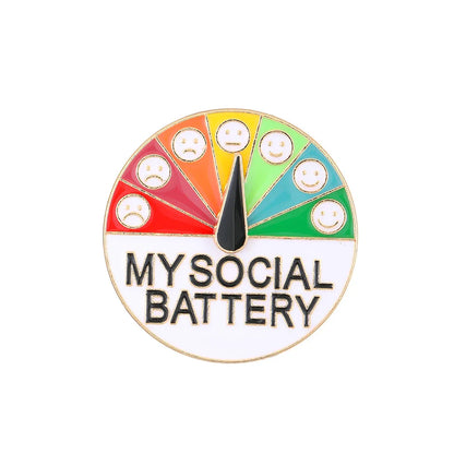Mood Shifting Energy Brooch – Slidable Metal Pin for Men's Clothing, Lapel, Backpack & Jewelry Gifts