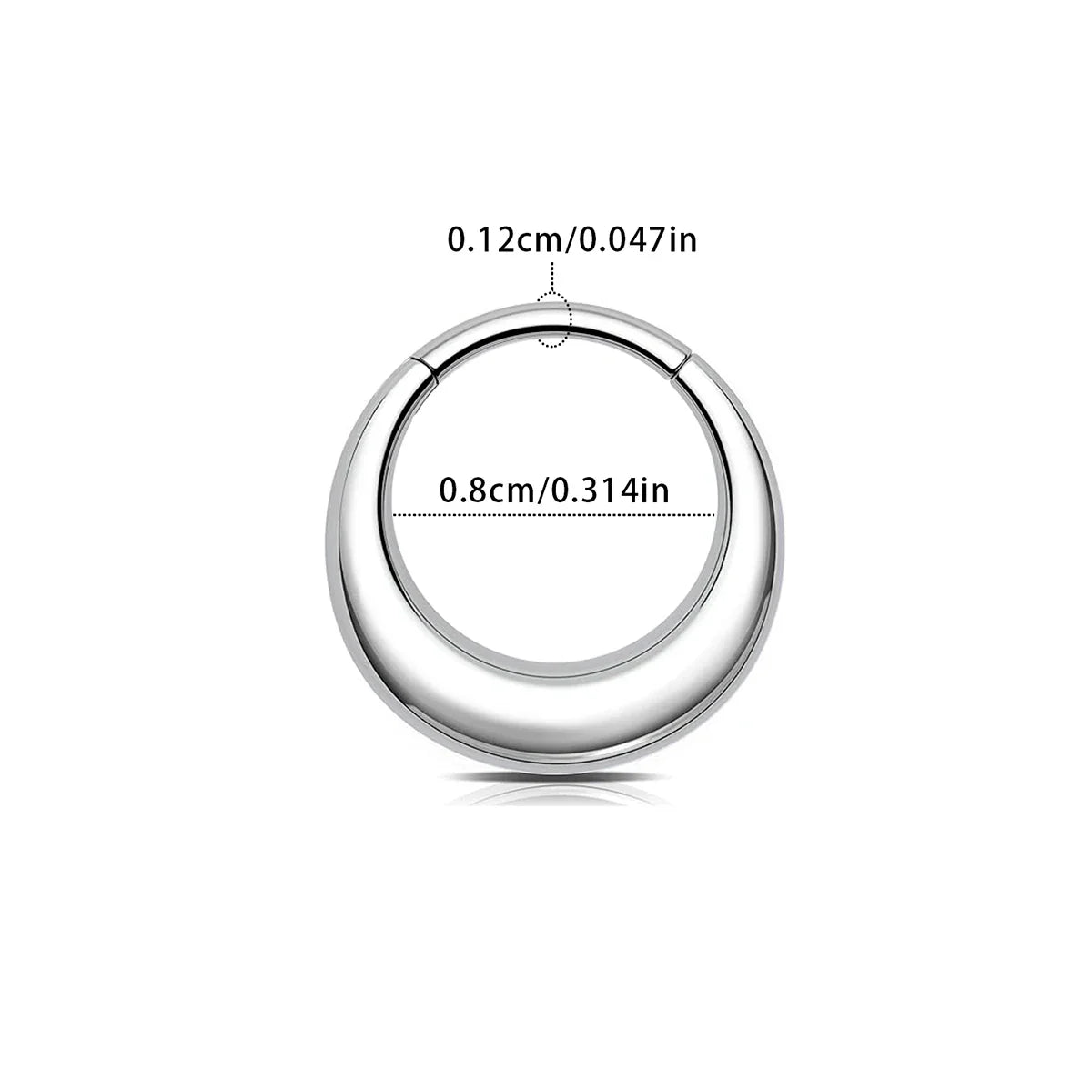 316L Stainless Steel Hoop Nose Ring – Water Drop Hinge Clicker Septum & Cartilage Earring for Women & Men Piercings