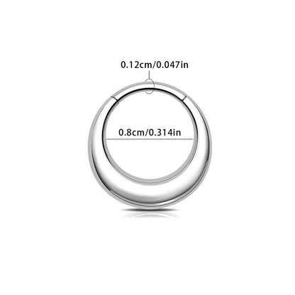 316L Stainless Steel Hoop Nose Ring – Water Drop Hinge Clicker Septum & Cartilage Earring for Women & Men Piercings