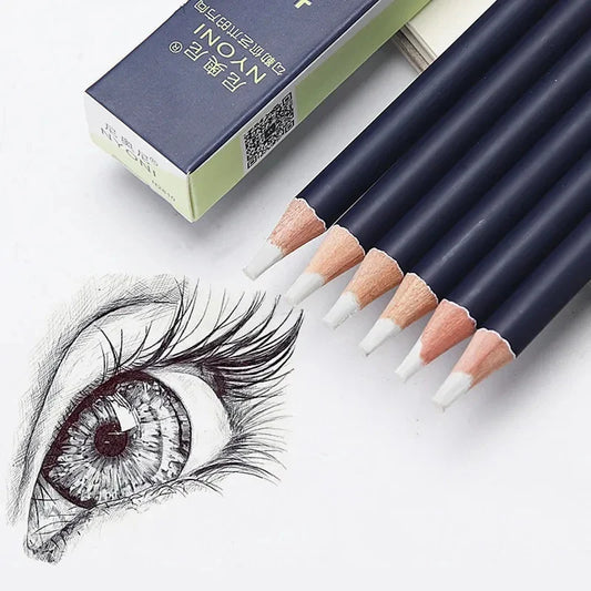 NYONI Rubber Pen Eraser Set (1/3/6pcs) – Precision Pencil & Manga Highlight Eraser for Art Supplies N2810