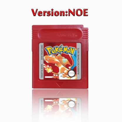 Pokemon GBC Game Cartridge - 16-Bit Video Game Card in Red, Blue, Crystal, Gold, Silver & Yellow Versions