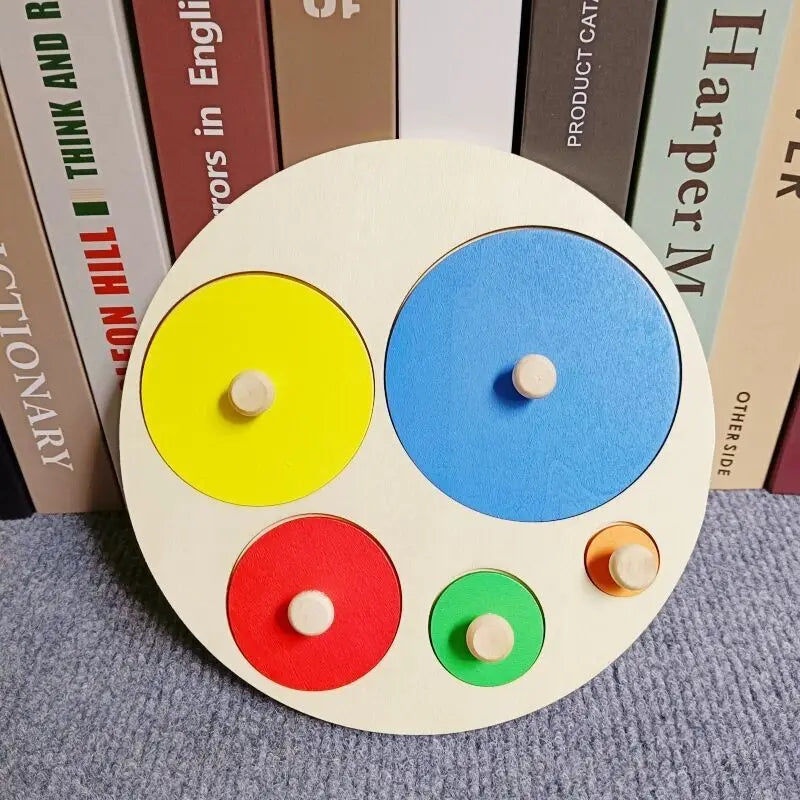 Montessori Wooden Building Blocks – Early Learning Educational Color & Shape Puzzle Toys for Kids
