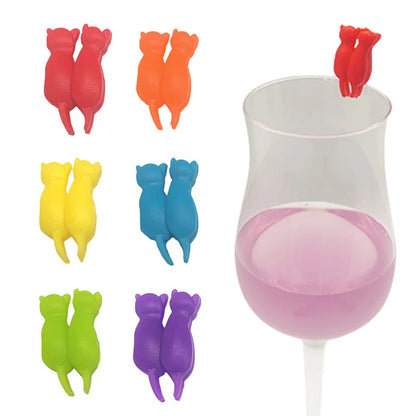 Wine Wanders: Silicone Glass Tongue Charms - Sip, Identify, and Charm Away!