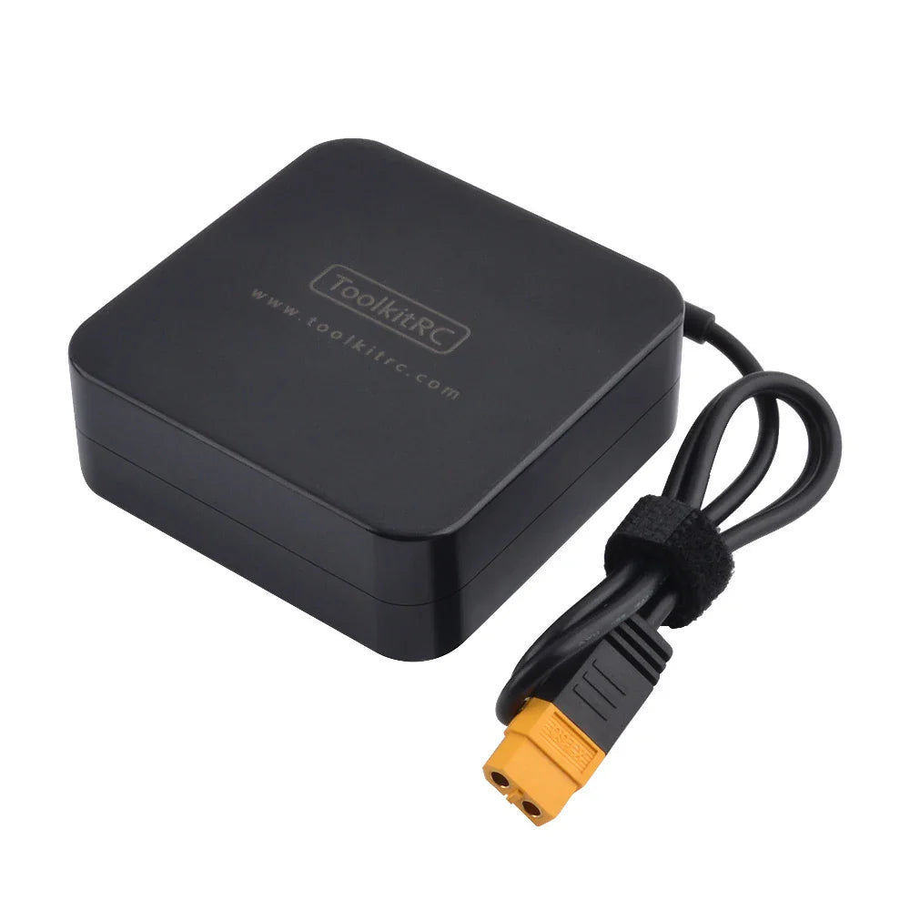 ToolkitRC M7 200W 10A DC Charger/Discharger — ADP100 Adapter for 1-6S LiPo, LiHV & LiFe Lion RC Batteries (EU/US)