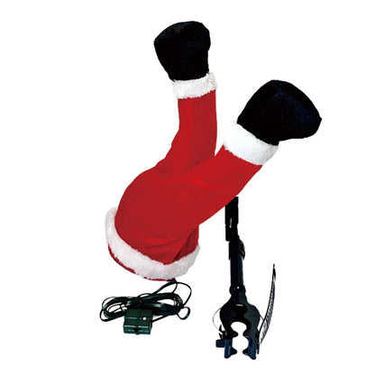 Fun Christmas Tree Leg Decoration | Plush Topper & Sticky Holiday Tree Ornament