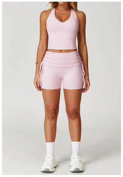 Women’s 2-Piece Tracksuit Yoga Set – High Waist Leggings & Sports Bra for Gym, Fitness & Athletic Wear