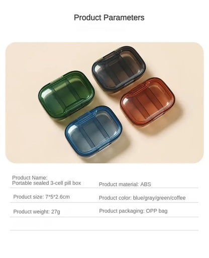 Mini Medicine Pill Box – Portable Drug Storage, Pills Dispenser & Organizer, Tablet Container Case