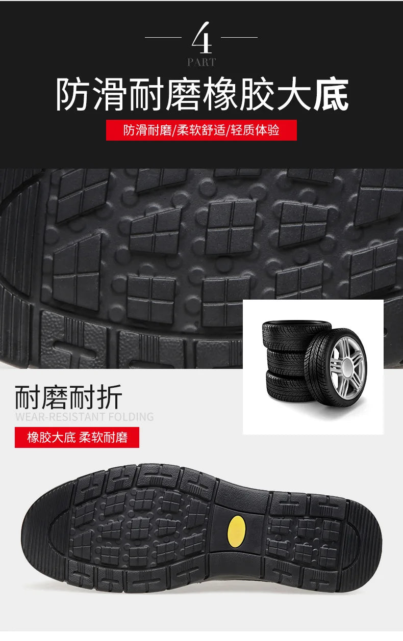 Men's Genuine Leather Casual Shoes - Soft Sole Lace-Up Loafers, Luxury Brand for Middle-Aged & Older Adults, Lightweight Dad Shoes