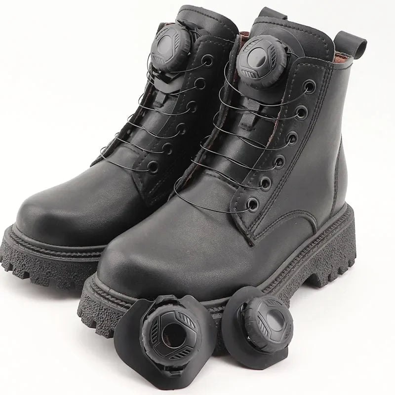 Round No-Tie Shoe Laces – Large Swivel Buckle Automatic Laces for Sneakers & Boots, Unisex Shoe Accessories