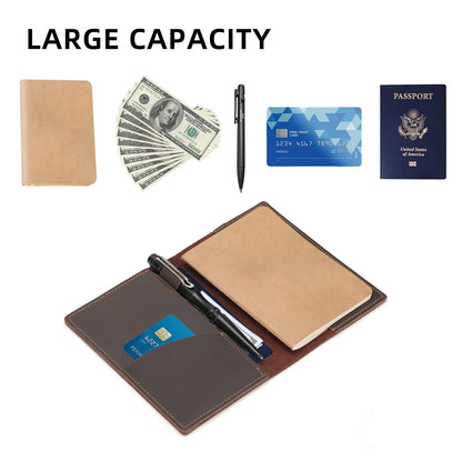 Leather Journal Cover for Field Notes – Fits 3.5" x 5.5" Notebooks (Cover Only)
