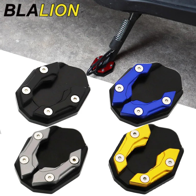 BLALION Aluminum Motorcycle Kickstand Extender – Side Stand Foot Pad Support Plate Accessory