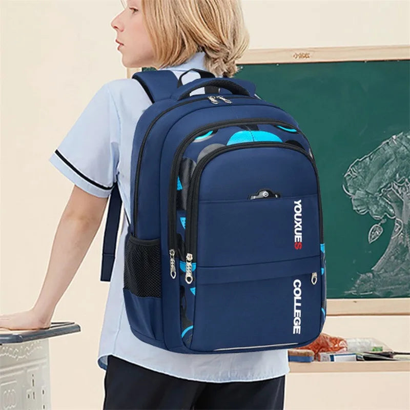 2024 New Children's School Backpack - Waterproof Primary and Teenager Boys' Book Bag