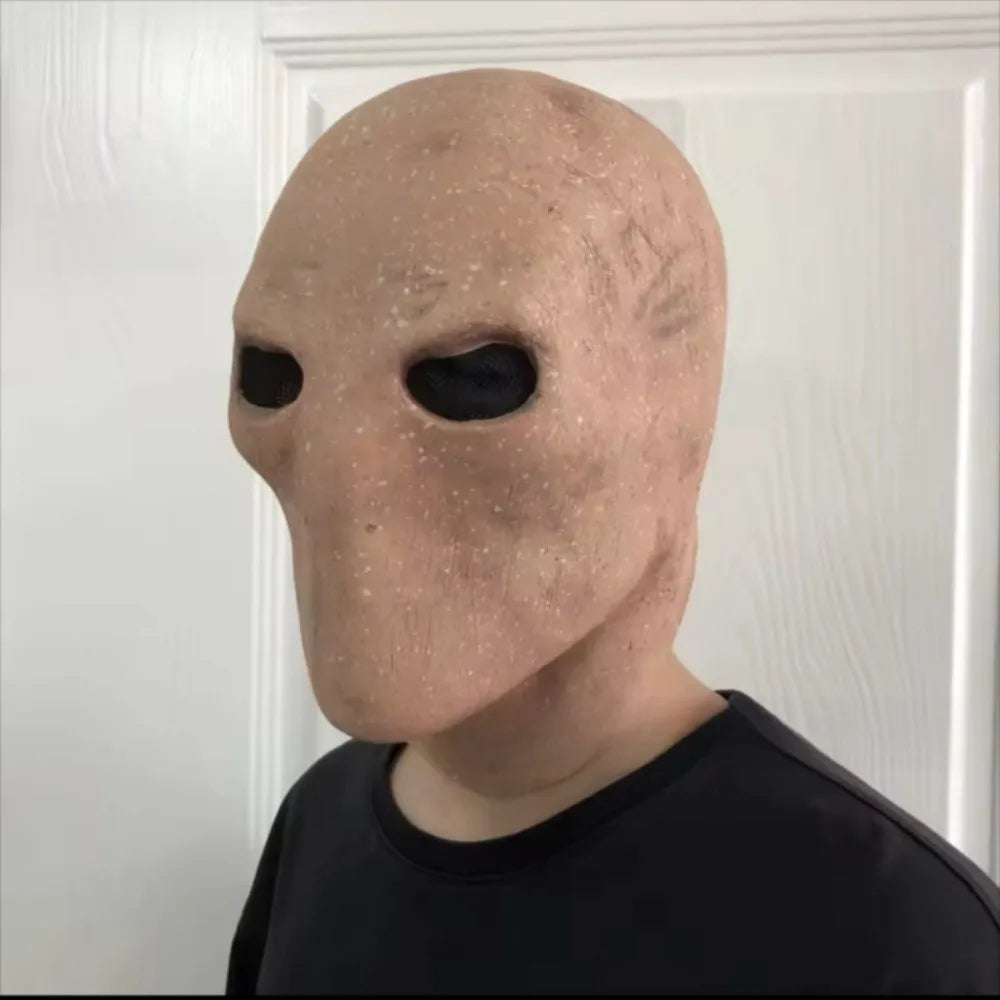 Faceless Man Halloween Mask - Realistic 3D Latex Slenderman-Style Cosplay Helmet