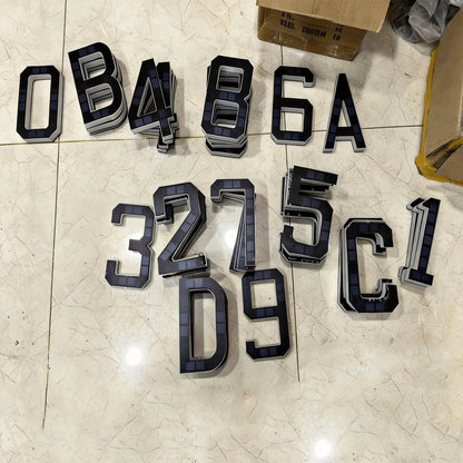 LED Solar House Numbers - IP65 Waterproof Personalized Illuminated Outdoor Address Sign for Home, Hotel & Bar 23/17/12CM