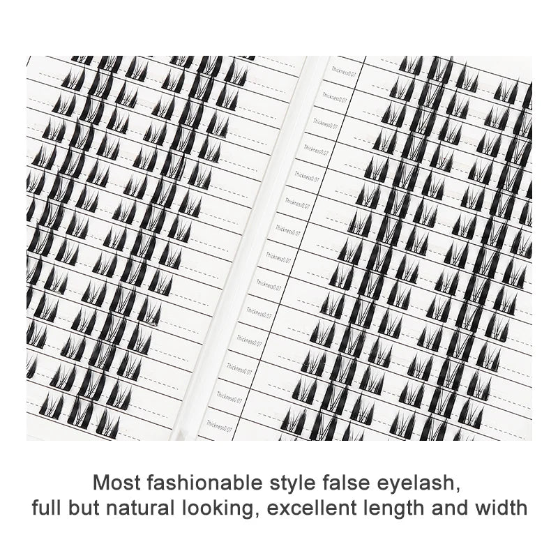 Individual Lash Extensions Kit – DIY Cluster Eyelash Book, False Lashes for Home Makeup