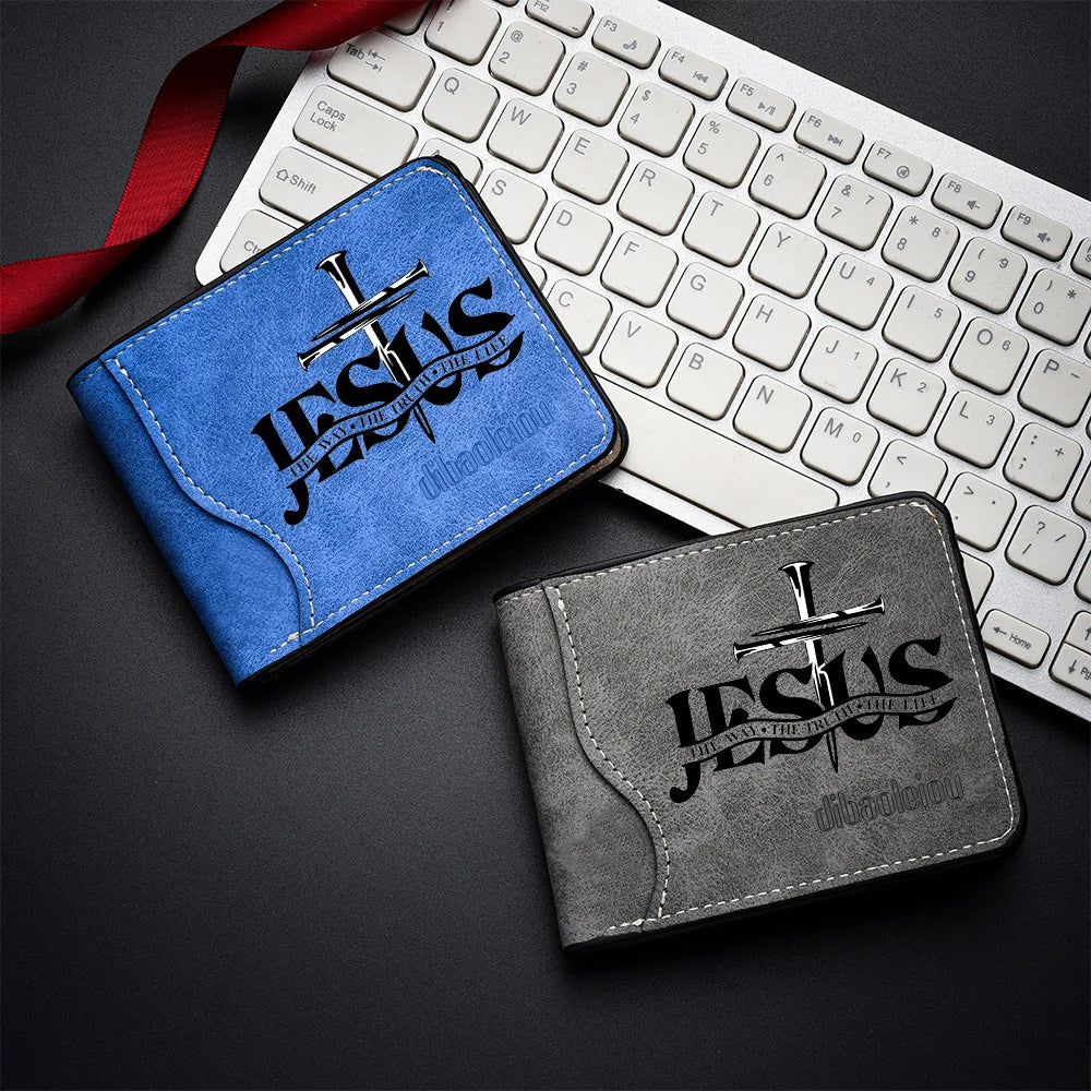 Men's PU Leather Short Wallet - Multi Card Slot Slim Soft Personalized Bifold Wallet